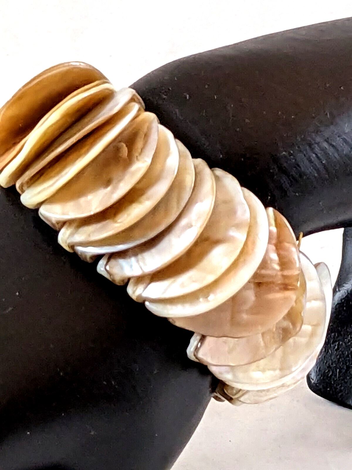 Abalone Thick Shell Stretch Bracelet - image 2