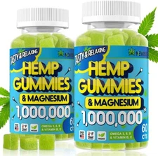 (2 Pack) Gummies 1,000,000 with Magnesium, Gummies for Pain and Anxiety Relief