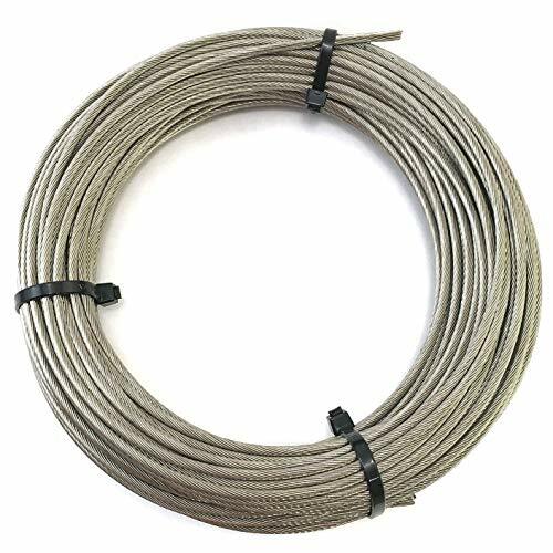 High Brightness Stainless Steel 316 Wire Rope Cable 1/8" 1x19 by 100' Marine - Bild 1 von 1