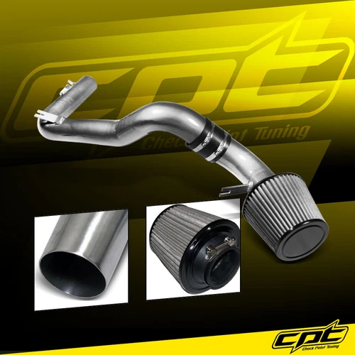 For 08-12 Honda Accord V6 3.5L Polish Cold Air Intake + Red Filter Cover