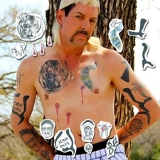 Tiger King Temporary Tattoo Set - Joe Exotic Temporary Tattoos / Joe Exotic