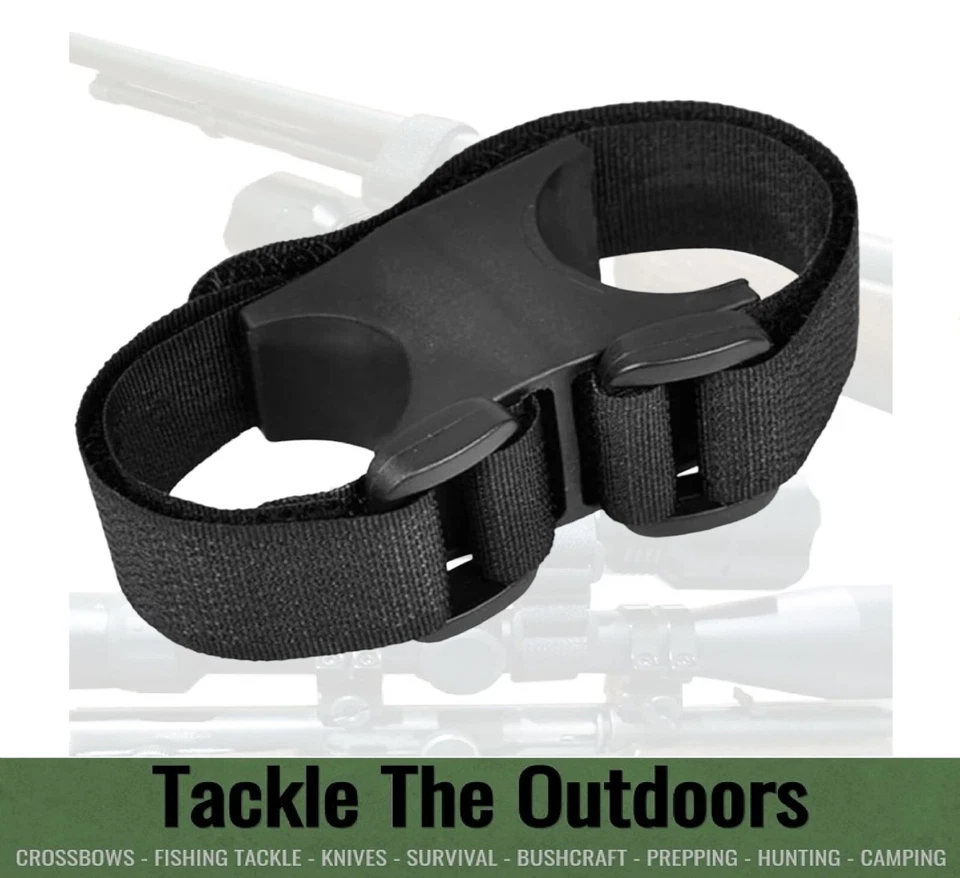 Universal Rifle Scope Torch Mount Rubber Clamp Strap Flashlight Holder / Adapter - Image 3 of 4