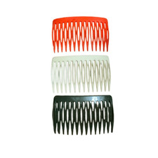 Vintage 80s 90s Hair Combs Set of 3 Fall Colors Cream Orange Hunter Green