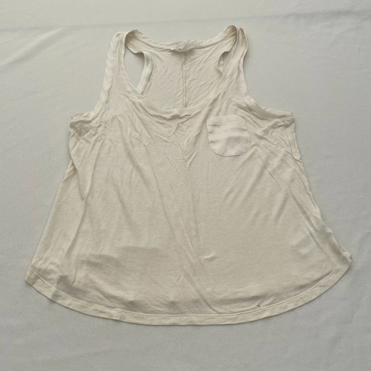 Forever 21 Womens Size L Large White Sleeveless Shirt Tank Top