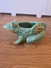 Vintage Mccoy Ornate Frog Planter 9 Inch X  4.5 Inch