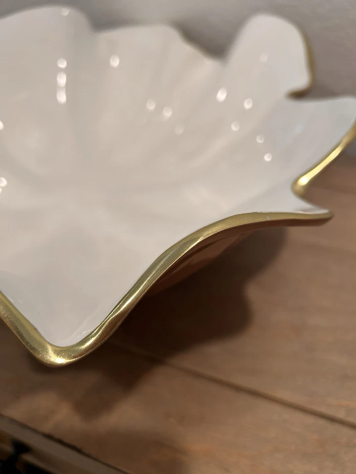 Raro Beatriz Ball Encanto Aries Cuenco Grande de Lujo con Acento Blanco/Melocotón/Dorado Foto 4 de 4