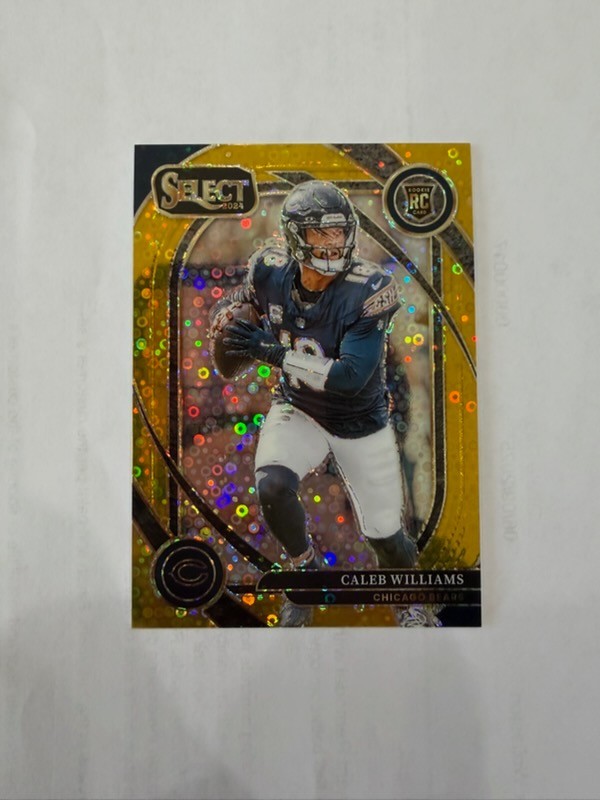 CALEB WILLIAMS 2024 SELECT CLUB LEVEL GOLD DISCO ROOKIE RC 5/10