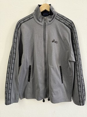 ASICS Trainingsjacke Vintage Sport Jacke Herren Gr.M Retro 90er Track Jacket