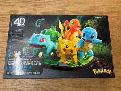 4D Build Pokemon Puzzle 3-D Model Kit Kanto Region 4-Pack In 1 Box Sealed NEW