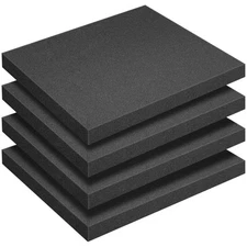 4 Pcs Polyurethane Foam Sheet- 16 x 12 x 1.5 Inch Cuttable Foam Inserts for C...