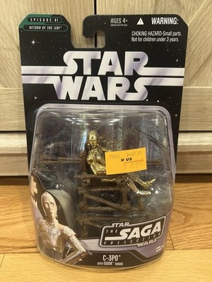 Star Wars The Saga Collection C-3PO w/ Ewok Throne #042 - New in