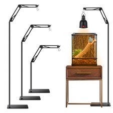 Reptile Lamp Stand Reptile Light Stand 15.7inch to 74.3inch with 360 Adjustab