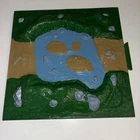 Vintage Marx 4184 Battleground Terrain Single 12x12" Tile Piece Water