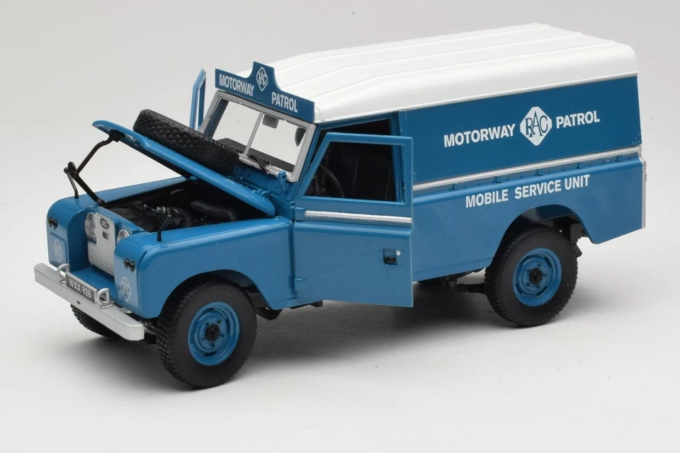 4403 Land Rover Series III 109 Soft Top Motorway Patrol Blue Eagles Race 1:18 - Immagine 2 di 4