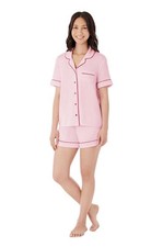 Member's Mark 2-Piece Pj Set Ladies Notch Collar Pajama Set Size Large Pink/Red