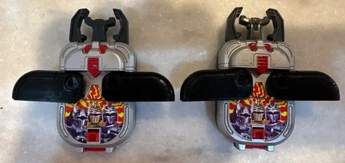 Two Vintage BeetleBorgs Beetle Bonder Morpher 1996 Saban's Metallix Toy