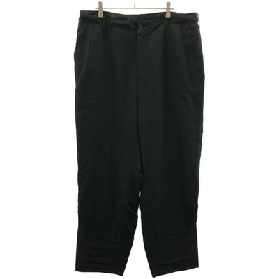 Pantalon cropped plissé popeline tencel Yohji Yamamoto POUR HOMME 23SS noir h... - Photo 1/4