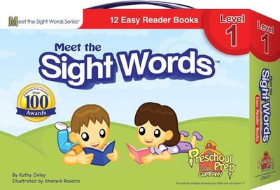 Meet the Sight Words - Level 1 - Easy Reader Books (boxed set of 12 books) by K,
