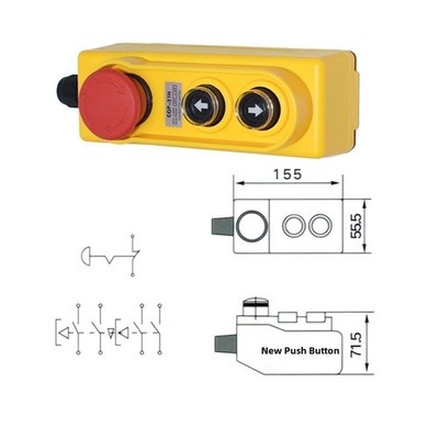 Industriequalität COP-21H Knopfkasten IP40 Wasserdicht 440V+ 1M Zyklus Lebensda