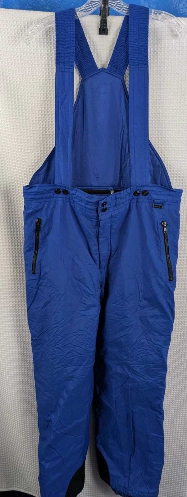 Vintage Edelweiss Mens Royal Blue Bib Ski Snow Snowboard Pants Size 36