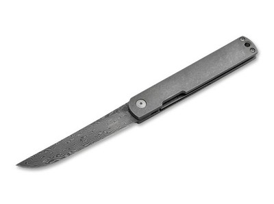 Boker Plus Nori Damascus Pocket Knife, Titanium Handle