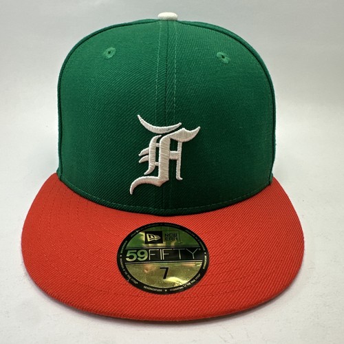 New Era 59Fifty FEAR OF GOD X Essentials MLB Mütze Gr. 7 Neu Neu mit Etikett Orange Grün Selten - Bild 2 von 8
