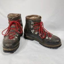 Vintage Fabiano Scarpa Italian Leather Hiking Mountaineering Trail Boot Mens 10