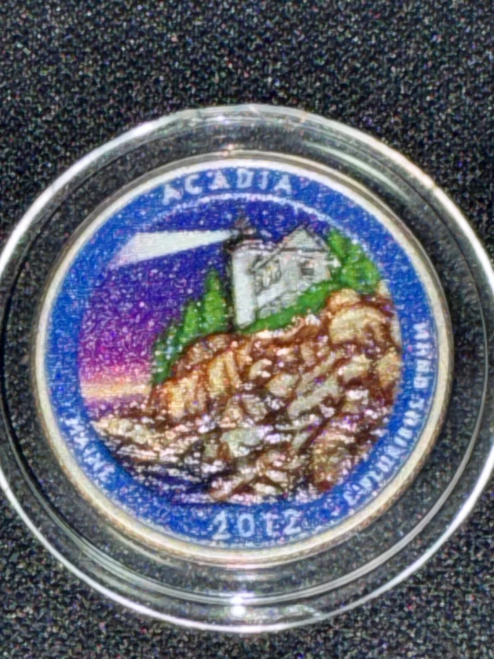 Acadia 2012p America The Beautiful Colorized Washington Quarter  - Image 2 of 4
