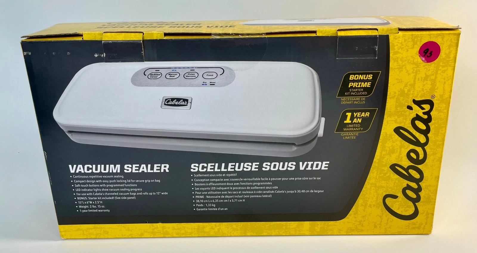 Cabela's Compact Vacuum Sealer w/ Bonus Starter Kit