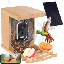 Smart Bird Feeder with Camera,Solar Camera Bird Feeder for Outdoors,AI Identi...