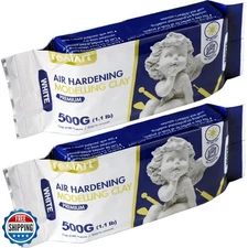 REALART Air Dry Clay Modeling Clay for Kids (2.2lb Block White) Airdry Clay A