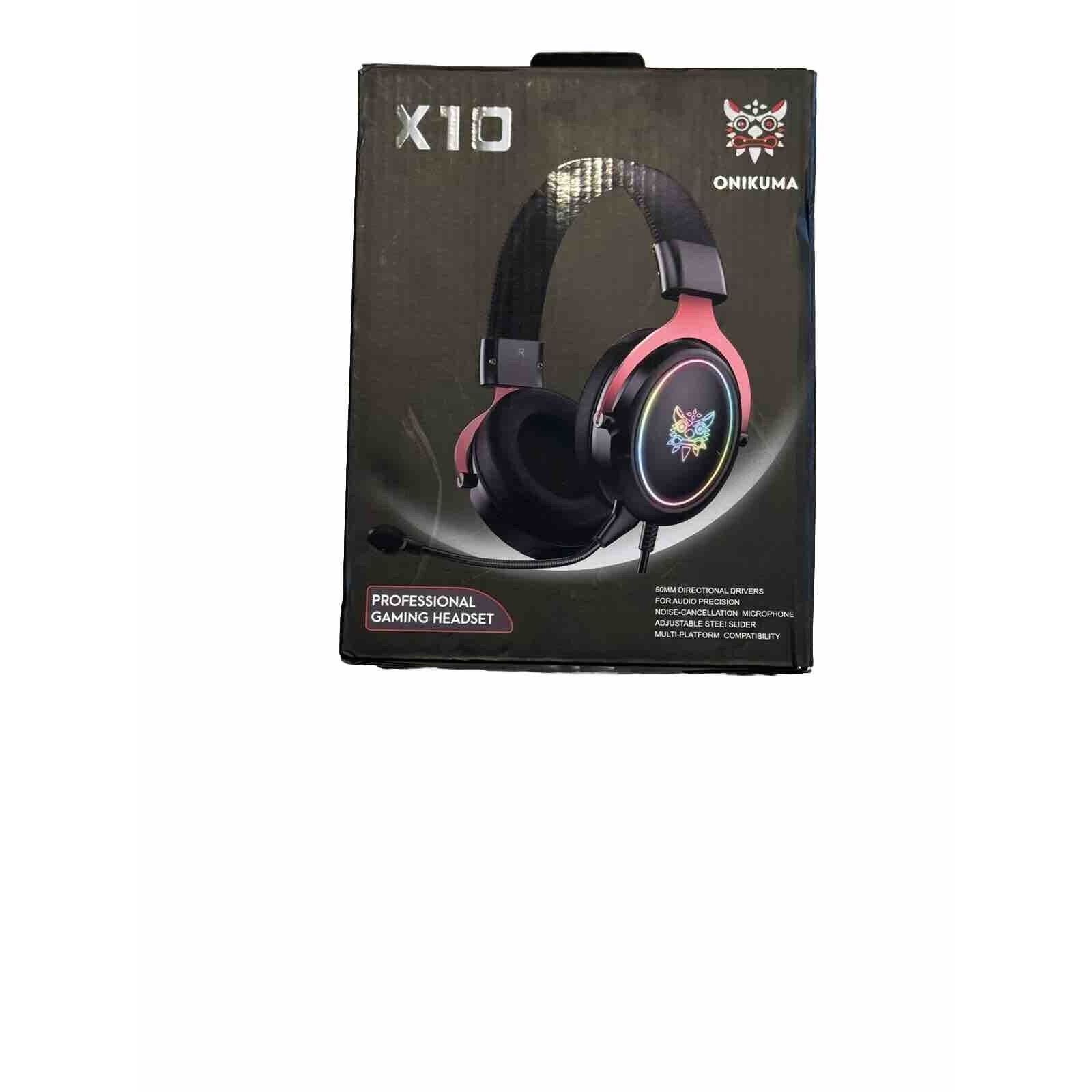 Gaming Headset ONIKUMA X10 Professional Wired New Noise Canceling Microphone-image