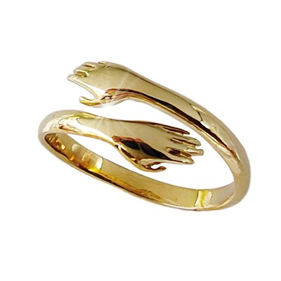Umarmungsring aus 9kt Gelbgold - Unisex - elegant für Herren oder Damen