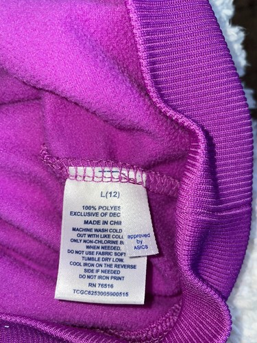 Asics girls sz. 12 purple design sweatshirt. Cute, fun - Picture 8 of 12