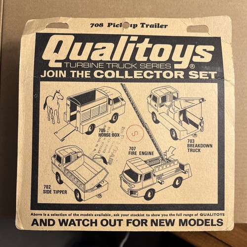 Vintage CORGI TOYS QUALITOYS 708 PICK UP TRAILER in Original Blister - Picture 2 of 6