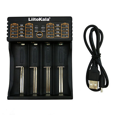 0LiitoKala lii-402 4 Slots USB Battery Charger For Ni-MH Li-ion LiFePO4 Battery 0LiitoKala lii-402 4 Slots USB Battery Charger For Ni-MH Li-ion LiFePO4 Battery