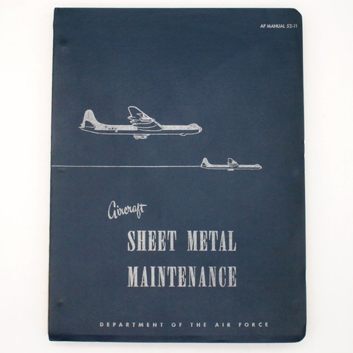 Aircraft Sheet Metal Maintenance Book US Military Department Air Force 1951