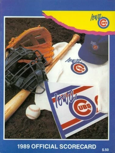 Iowa Cubs 1989 Vintage MLB Programs
