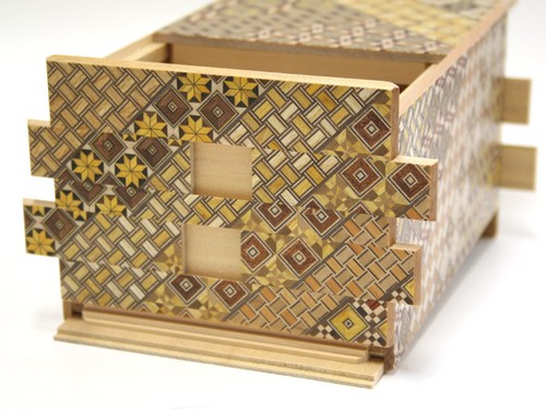 Yosegi Marquetry Japanese Puzzle Box 54 Steps With Secret Compartment Koyosegi Ebay