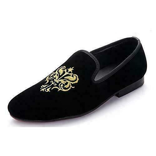 Mens Handmade Shoes Black Velvet 