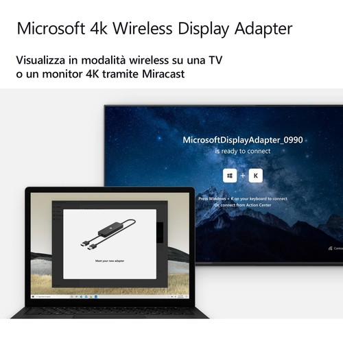 Adaptador de pantalla inalámbrico Microsoft 4K para transferencia de pantalla inalámbrica (UTH-00010) - Imagen 5 de 5
