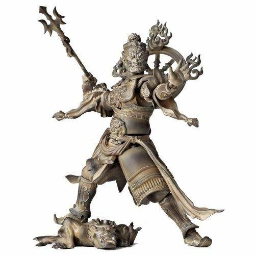 Revoltech TAKEYA BUDDHIST STATUE COLLECTION No.001EX TAMONTEN Wood Tone ver. NEU - Bild 2 von 7