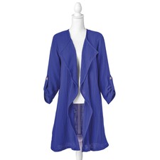 Double-gauze Open-front Jacket