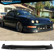 Fits 94-97 Acura Integra 2DR Type-C Unpainted Black Front Bumper Lip Spoiler PU