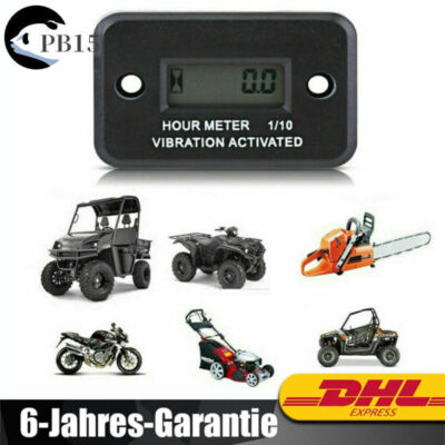 Boat Motor Digital LCD Hour Meter Stundenzähler Motorrad Betriebsstundenzähler