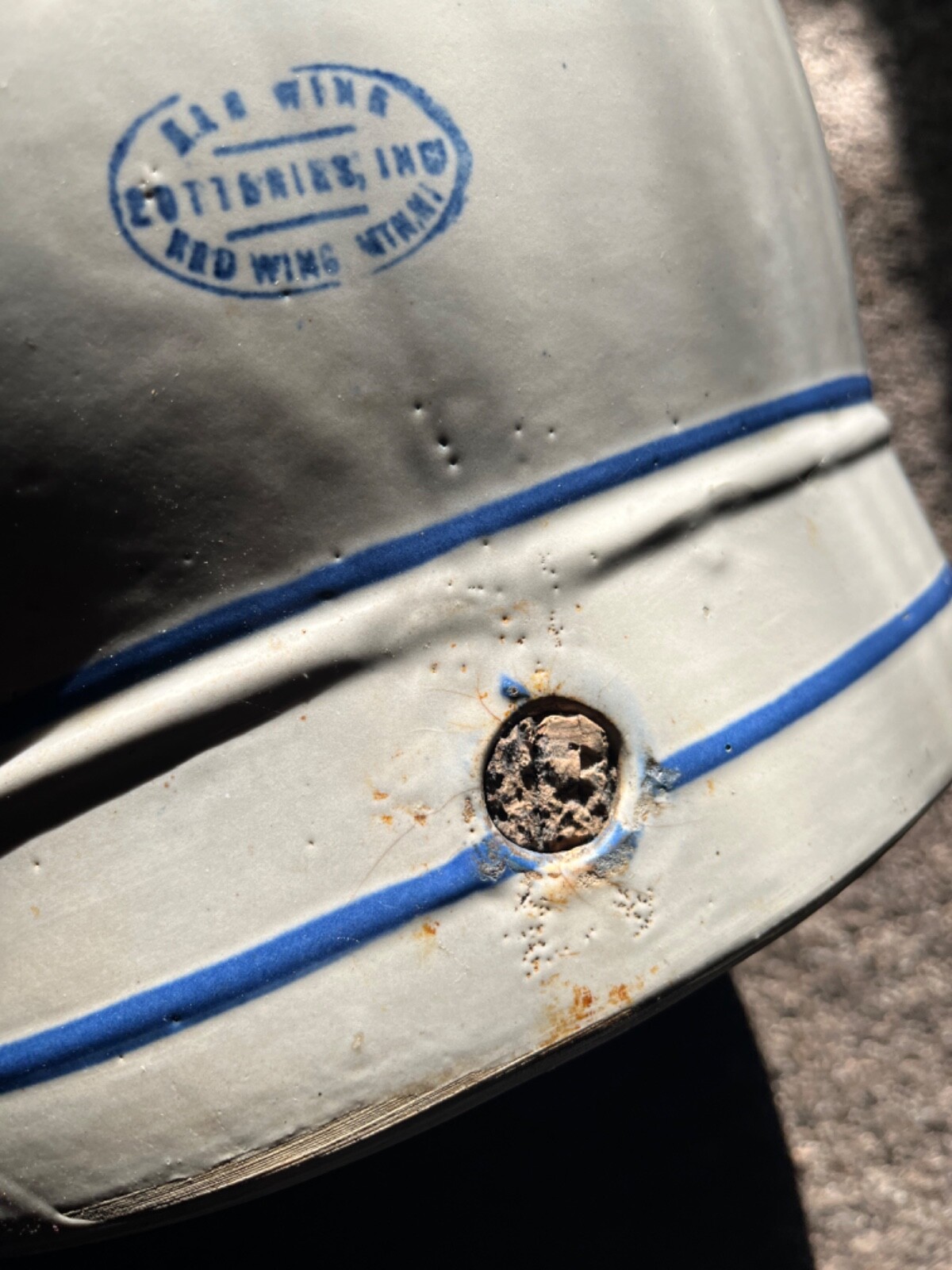 Antique Red Wing Water Cooler 5 Gallon Stoneware Crock with lid eBay