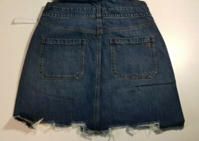 American Eagle Women's Overall Ripped Jean Skirt Size M New W