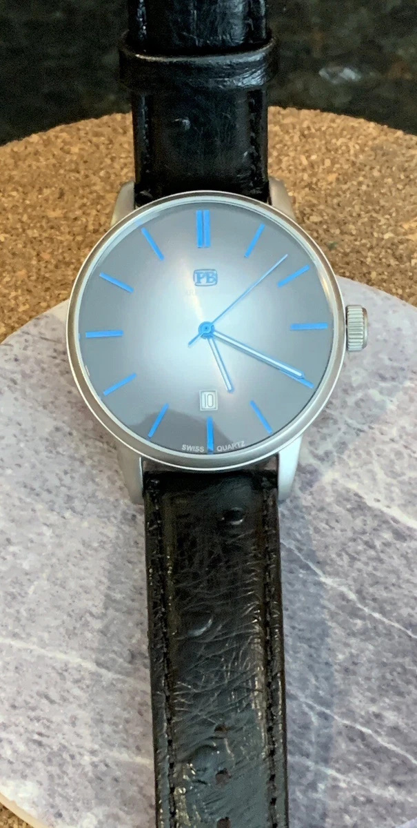 Pierre Bernard Pale Fire 42mm Case Men s Dress Watch Swiss Quartz Date