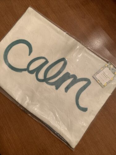 Pottery Barn Calm Crewel Reversible 14x20 Pillow Cover - Picture 1 of 6