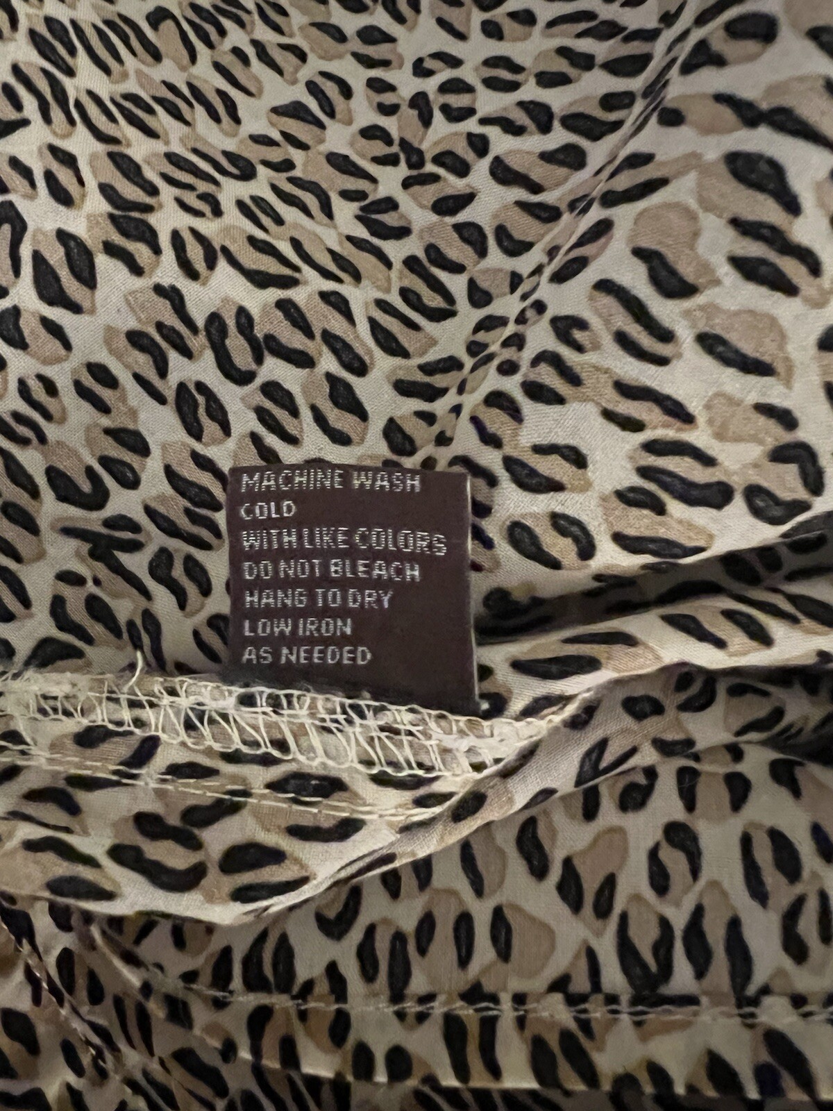 J. McLaughlin Leopard Button Down Shirt Cotton Br… - image 13